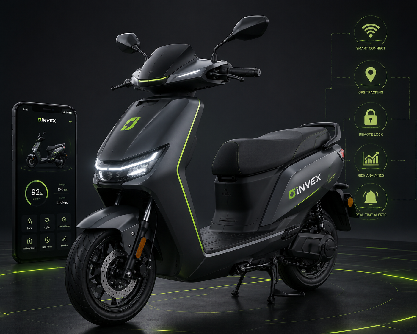 Smart Connected Electric Scooters